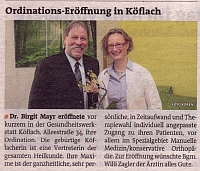 Ordinations-Eröffnung in Köflach